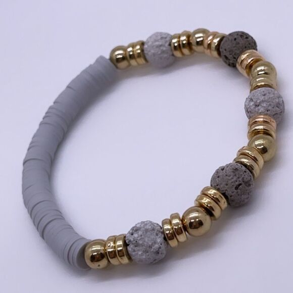 NWT Wool + Pepper Co. Lava Rocks Bracelet - Picture 3 of 7